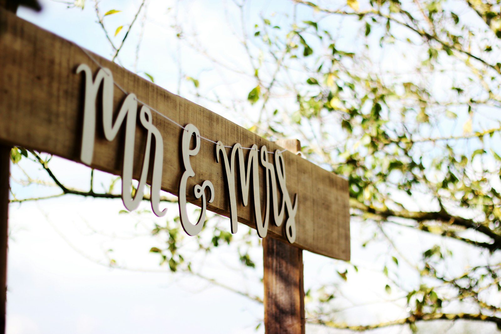 Outdoor event sign at a gathering